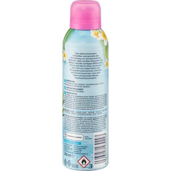 Spray déodorant paradis d'été, 200 ml – Image 2