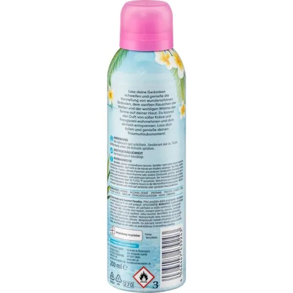 Spray déodorant paradis d'été, 200 ml – Image 2