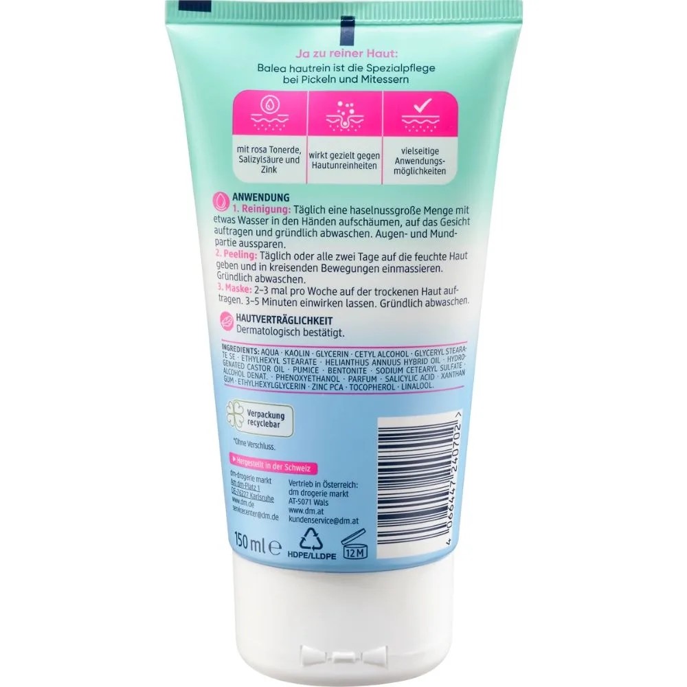 Nettoyant, peeling et masque 3 en 1 pour nettoyer la peau, 150 ml – Image 3