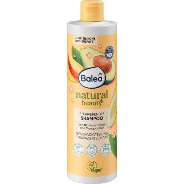 Shampoing Beauté Naturelle à l'huile d'avocat bio et au beurre de mangue, 400 ml