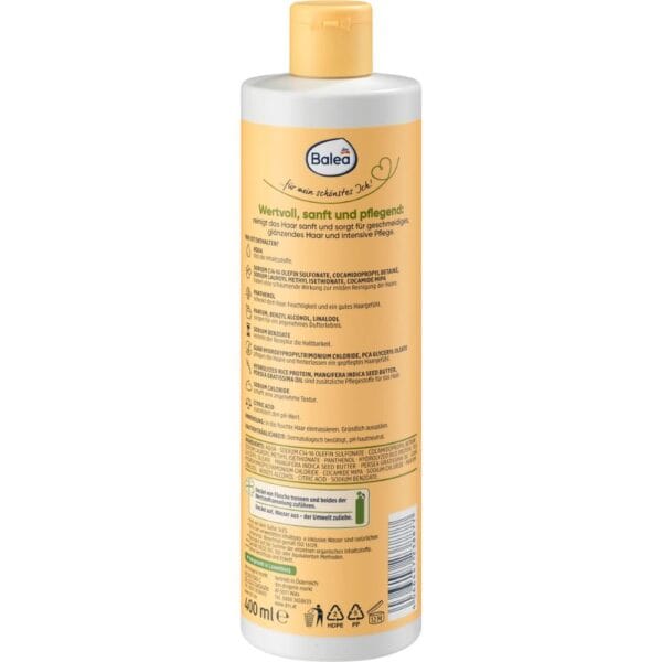 Shampoing Beauté Naturelle à l'huile d'avocat bio et au beurre de mangue, 400 ml – Image 3